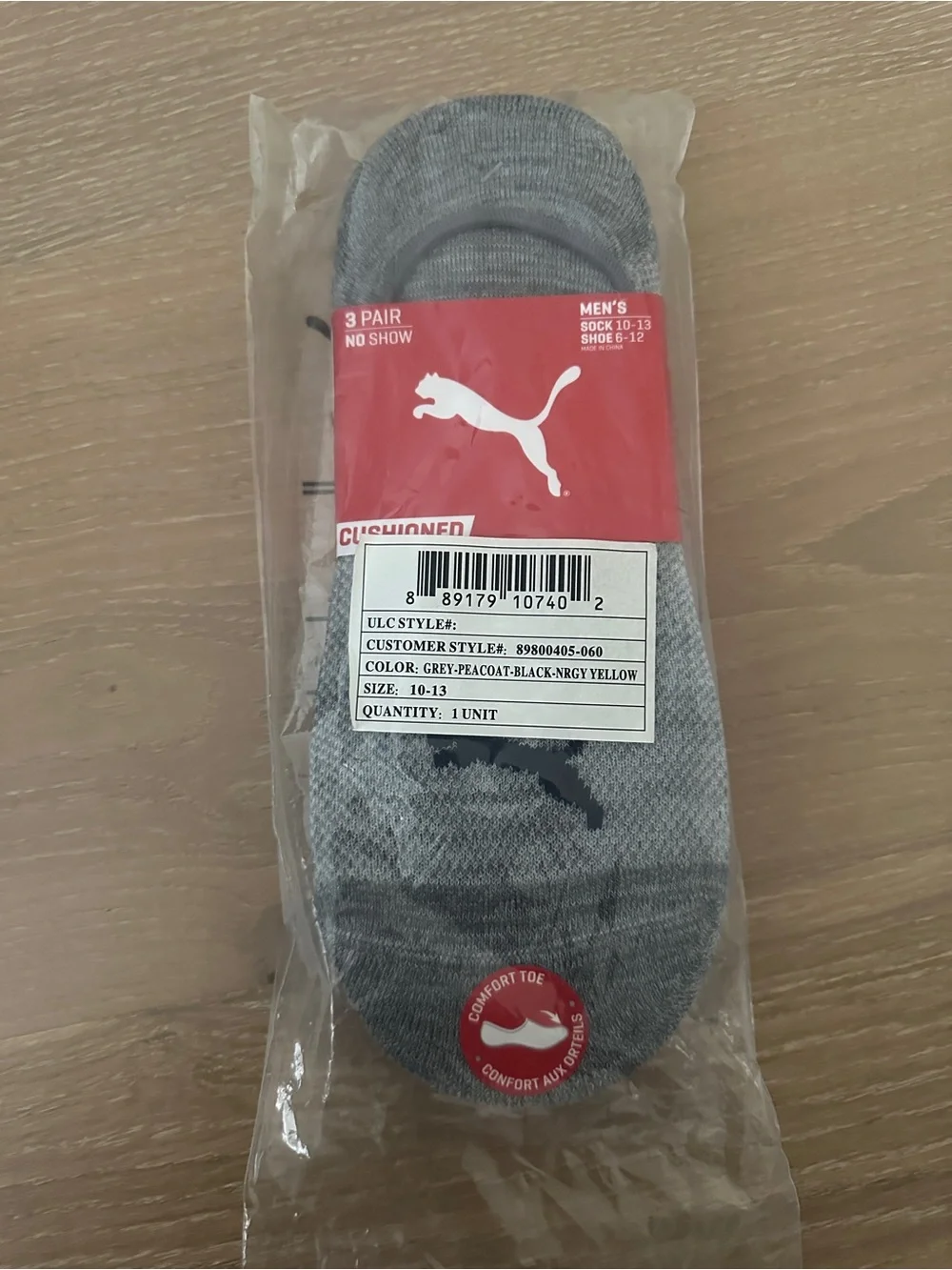 3 pair Puma No Show Socks